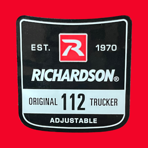 Script 112R Black w/ white red thread