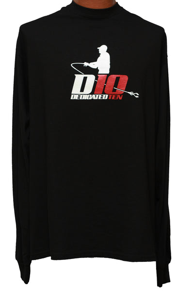 D10 Angler Long Sleeve-white/red