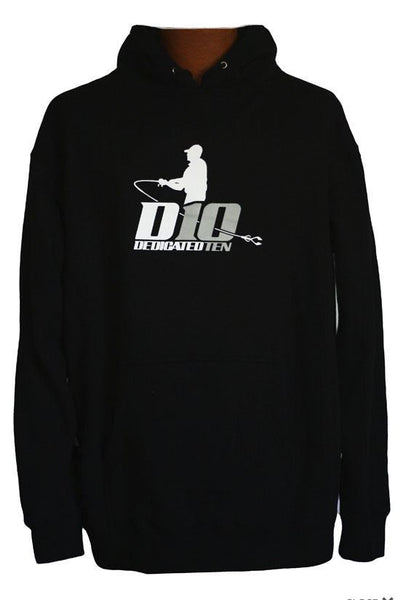D10 Angler heavyweight hooded sweatshirt-white/titanium grey