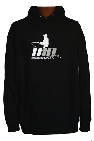 D10 Angler heavyweight hooded sweatshirt-white/titanium grey